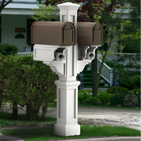 Alcott Hill® Winchendon 56" H InGround Post with Double Newspaper